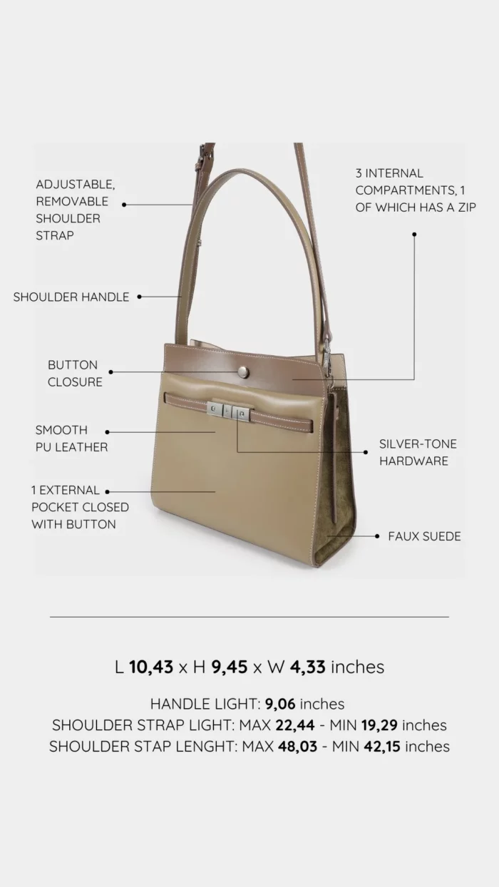 Borsa a spalle Grace 5.0-taupe - immagine 2