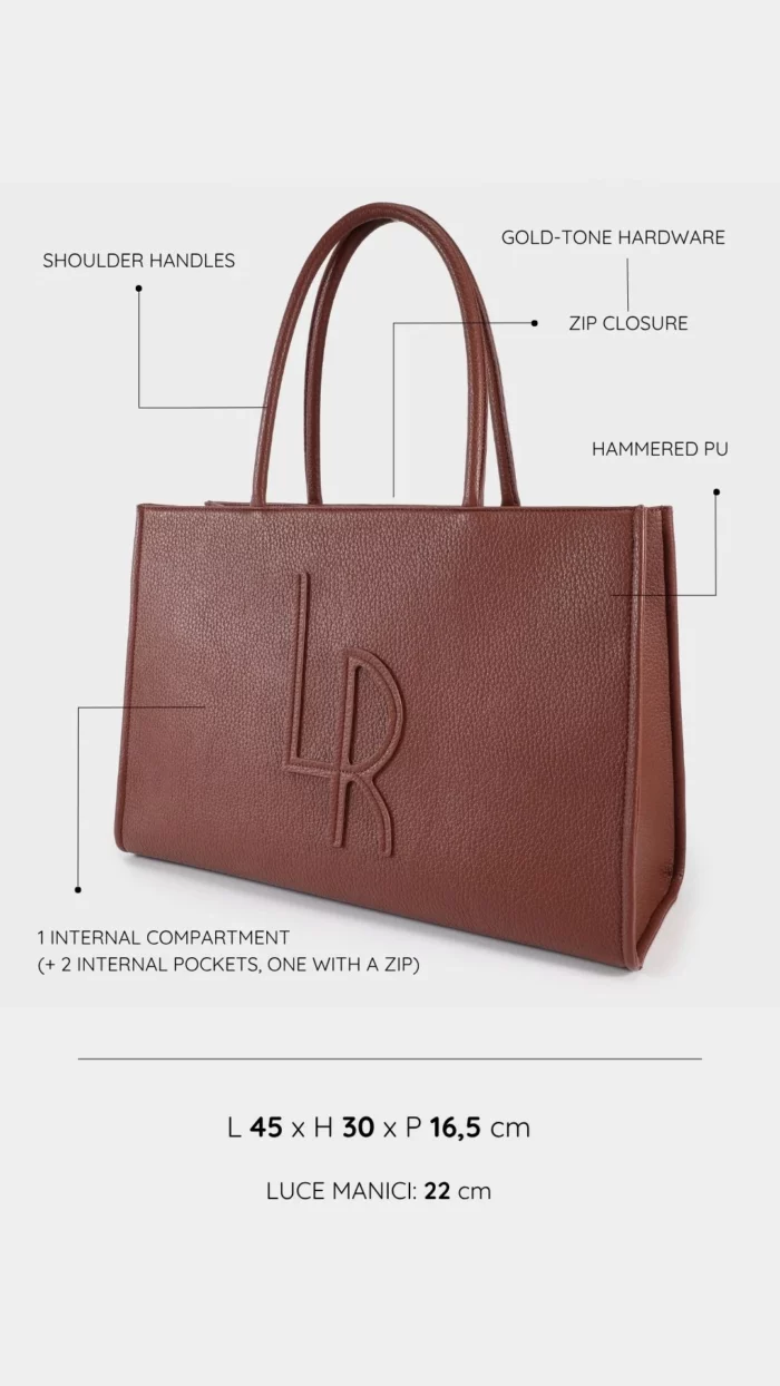 Borsa a spalla in similpelle Freya-mauve - immagine 2