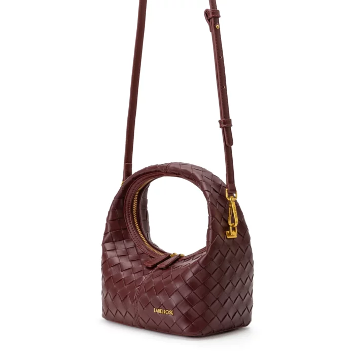 Borsa a mano WEAVE ICON burgundy - immagine 4