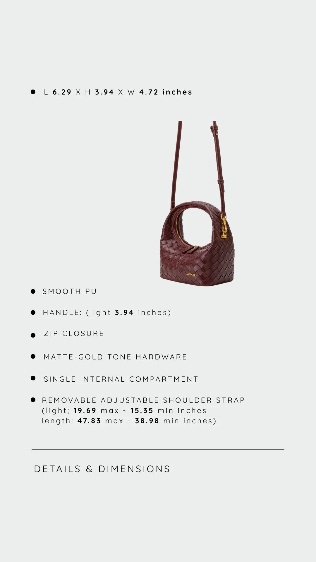 IMG_9023 Borsa a mano WEAVE ICON burgundy - immagine 2