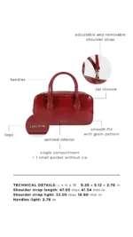 Borsa a mano Iris cherry - immagine 4