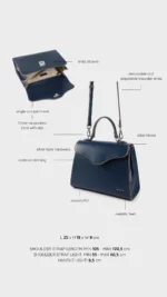 Borsa a tracolla Isabel deep blue - immagine 2