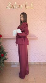 Tailleur Elegant bordeaux - immagine 3